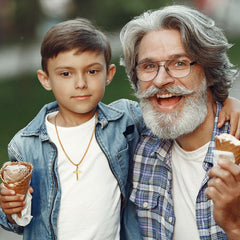 Turandoss Cross Necklace for Men Boys, Gold Silver Black Cross Pendant Necklace, Fathers Day Gifts for Men Boys Husband, Birthday Gifts for Son, 20In