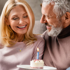 Turandoss Birthday Circles Necklaces for Women, Silver Chian 2 Circles Pendant Necklace, Birthday Gifts for Women, Valentine's Day Gift for Mom Wife