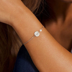 Silver Initial Bracelets for Teen Girls Gifts