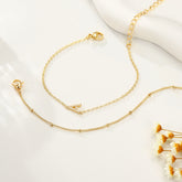 Gold Initial Bracelets for Women Girls