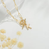 Trendy Paperclip Letter Necklace