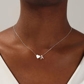 Tiny Silver Initial Necklaces Gifts for Women