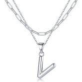 Silver Dainty Bubble Letter Necklace