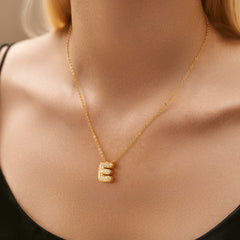 Turandoss 18K Gold Plated Initial Balloon CZ Pendant Necklace for Women Girls Adjustable Chain Personalized Letter A-Z Trendy Jewelry Easter Birthday Unique Gifts for Women Girls
