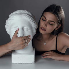 Silver Link Chain&Medallion Dainty Gold Choker Necklaces