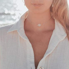 Silver Dainty Gold Choker Moonstone Necklaces