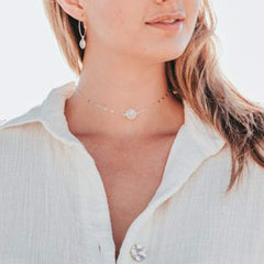 Silver Dainty Gold Choker Moonstone Necklaces