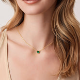 Turandoss Garnet Birthstone Necklaces for Women Trendy Dainty 14K Gold Plated Created Round Red January Birthstone Pendant Necklace Personalized Jewelry Birthday Gifts for Women Teen Girls