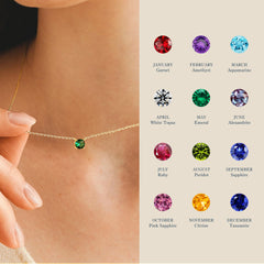 Turandoss Garnet Birthstone Necklaces for Women Trendy Dainty 14K Gold Plated Created Round Red January Birthstone Pendant Necklace Personalized Jewelry Birthday Gifts for Women Teen Girls