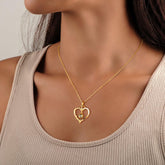 Turandoss Volleyball Necklace for Women Dainty 14K Gold Plated Volleyball Necklaces for Women Trendy Personalized CZ Heart Pendant Necklaces for Sports Fans Teams Gifts for Her