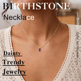 Turandoss Garnet Birthstone Necklace for Women Dainty January Red Birthstone 14K Gold Plated Cubic Zirconia Pendant Necklaces Trendy Friendship Birthday Jewelry Gifts for Women