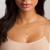 Turandoss Initial Necklace for Mom, Gold Plated Paperclip Chain Choker