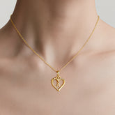 Turandoss 18K Gold Heart Initial Necklace for Women Girls, Dainty Zircon Pendant Necklace, Birthday Gifts for Women Girls, Gold Jewelry, 18+2.5In