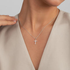 Silver Cross Necklace for Women