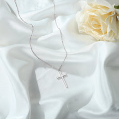Silver Cross Necklace for Women