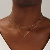 Turandoss Gold Initial Necklaces for Women Girls, Dainty Layered Pendant Necklace, Gold Jewelry for Women, Birthday Gifts for Girls 8-18