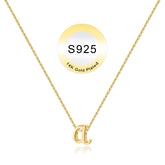 Turandoss S925 Sterling Silver Initial Necklace for Women Girls, Dainty 18K Gold Letter Necklace, Gold Jewelry for Women, Gifts for Girls, 16+3Inches