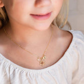 Turandoss Flower Girl Gifts Heart Initial Pearl A Necklace Flower Girl Proposal Dainty Letter Necklace Gifts from Bride Bridesmaid Wedding Easter Birthday Gift for Flowers Girls