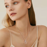 Turandoss 14K White Gold Plated Cz Initial Love Heart Pendant Necklaces for Women Girls Letter A-Z Pendant Chain Graduation Wedding Birthday Jewelry Gifts for Teen Kids Mom Wife Bride Age