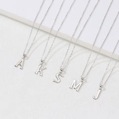 Turandoss S925 Sterling Silver Initial Necklaces for Women Girls, Dainty Hypoallergenic Tiny Letter Initial Pendant Necklaces for Women, Trend Jewelry Birthday Gifts for Women Girls Fashion