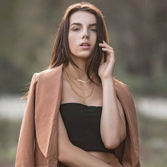 Layered Choker Necklaces for Women, 14K Gold Plated Gold Twisted Rope Chain Chunky Stack Necklace Stack Snake Herringbone Chain Necklaces for Women Gold Jewelry Set Gifts