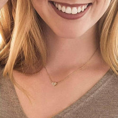 Turandoss 14K Gold Plated Charm Tiny Heart Initial Pendant Necklace for Women Girls Kids Letter A-Z Jewelry Personalized Birthday Easter Gifts Gifts for Her Kids Women Teen Girls