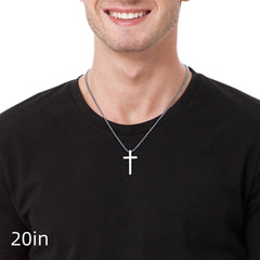 Turandoss Gold Silver Black Cross Necklaces for Men Boys 3Pcs Stainless Steel Pendant 16-24 inches Chain Jewelry Set Christian Religious Easter Birthday Gifts for Men Boys Boyfriend Husband