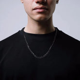 Turandoss Chunky Cuban Link Necklaces Gifts for Men Dainty Black Cuban Chain Simple Trendy Jewelry Birthday Anniversary Valentines Day Gifts for Men Boy Boyfriend