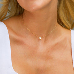 Turandoss 4 5 6 7 8 9 10 11 12 13 14 15 16 17 18 Year Old Birthday Gifts for Tween Teen Teenage Girl Birthday Gift Idea Dainty Gold Plated Tiny Heart Pendant Choker Necklace Women Cute Jewelry