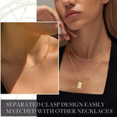 Turandoss Zodiac Layered Necklaces for Women 14K Gold Plated Retro 12 Constellation Pisces Pendant Fashion Jewelry Tarot Card Birthday Gifts for Her Women Teenage Girl Best Friend