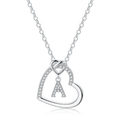 Turandoss 14K Gold Plated Cz Initial Love Heart Pendant Necklaces for Women Letter Wedding Jewelry Birthday Teacher Appreciation Mothers Day Graduation Gifts for Her Mom Kids Teen Girls Wife Ideas