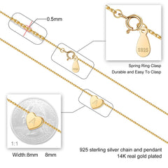 Turandoss 14K Gold Plated Choker Tiny Heart Name S925 Sterling Silver Pendant Necklace for Women Girls Kids Letter A-Z Cute Jewelry Personalized Birthday Gifts Gifts for Women Teen Girls Fashion