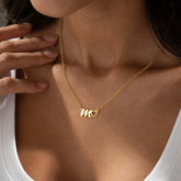 Turandoss 14K Gold Plated Dainty Initial Necklace for Women Girls Adjustable Chain Hollow Heart Tiny Letter A-Z Non Tarnish Personalized Birthday Gifts for Women Her