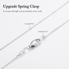 Turandoss S925 Sterling Silver Chains for Women Trendy Jewelry Non Tarnish Rope Chain Dainty Necklace for Women Girls Easter Birthday Gifts for Her 20in