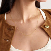 Turandoss S925 Sterling Silver Chain Necklace for Women Dainty 0.8mm Box Chain Choker Italian Quality Sturdy Hypoallergenic Adjustable Chain Jewelry 14-24 Inch Birthday Gifts for Women Girls
