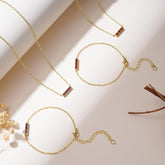 Turandoss Layered Birthstone Necklaces for Women Girls, Dainty 14K Gold Plated October Created Pink Tourmaline Birthstone Pendant Necklaces, Trendy Birthday Jewelry Gifts for Women Mothers Girls