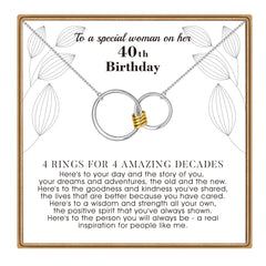 Turandoss 30th Birthday Gifts Necklace for Women 30 Years Old Gift 3 Circles Trendy Jewelry Birthday Teacher Appreciation Mothers Day Graduation Gifts for Her Mom Wife Ideas