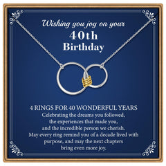 Turandoss 30th Birthday Gifts Necklace for Women 30 Years Old Gift 3 Circles Trendy Jewelry Birthday Teacher Appreciation Mothers Day Graduation Gifts for Her Mom Wife Ideas
