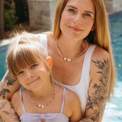 Turandoss Colorful Beaded Dainty Heart Initial Choker Necklace for Women Girls Letter A-Z Boho Beads Jewelry Trendy Personalized Birthday Gifts for Her Teen Girl