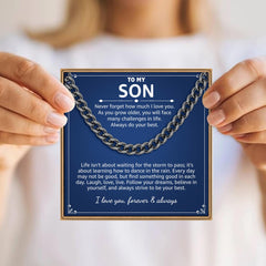 Turandoss Cuban Link Chain Necklace Gifts for Men Boys 7mm Width Stainless Steel Cuban Chain Fashion Jewelry Valentines Day Anniversary Birthday Gift for Him Boyfriend