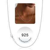 Turandoss Silver Chain Necklace for Women Men - 1.2mm Silver Cable Chain for Women Men Hypoallergenic, Jewelry Gifts for Her Him, 16, 18 inches