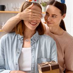 Turandoss Sterling Silver Interlocking Circle Pendant Necklace for Mom Daughter CZ Heart Adjustable Chain Trend Birthday Jewelry Gifts for Women