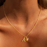 Turandoss Gold Heart Initial Necklace for Women Girls, Letter Pendant Necklaces for Teen Girl, Birthday Gift, Valentine's Day Gifts for Women Wife Mom