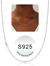 Turandoss S925 Sterling Silver Chain Necklace for Women Girls, 0.8mm Satellite Bead Box Chains, Jewelry, Graduation Gifts for Women, Girls, 2026