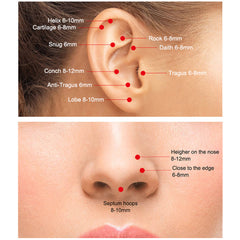 Turandoss 14K Gold Plated Nose Hoop Earring Surgical Steel Septum Ring Hypoallergenic Lip Tragus Conch Piercing Jewelry for Women