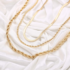 Paperclip Chain&Herringbone Chain Dainty Paperclip Chain Necklace