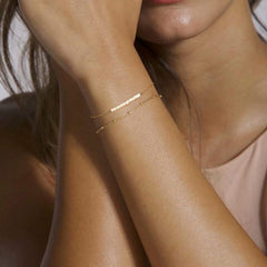 Pearls&Beads Chain Dainty Gold Bracelets for Women