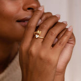 Turandoss Mothers Day Gifts 18K Gold Plated Initial Rings for Women Girls Adjustable Letter A-Z Initial Ring Mothers Day Birthday Gifts for Mom Women Teen Girl Gift