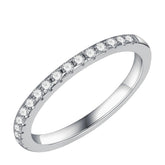 Turandoss Silver Wedding Moissanite Rings for Women, S925 Sterling Silver Diamond Ring for Women, Birthday Christmas Gift for Mom, Wife, Silver Jewelry