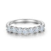 Turandoss Silver Wedding Moissanite Rings for Women, S925 Sterling Silver Diamond Ring for Women, Birthday Christmas Gift for Mom, Wife, Silver Jewelry